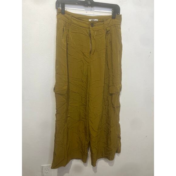 MADEWELL Women's Green Loose Fitting Drapey Wide-Leg Cargo Pants Size 4 - Picture 5 of 11